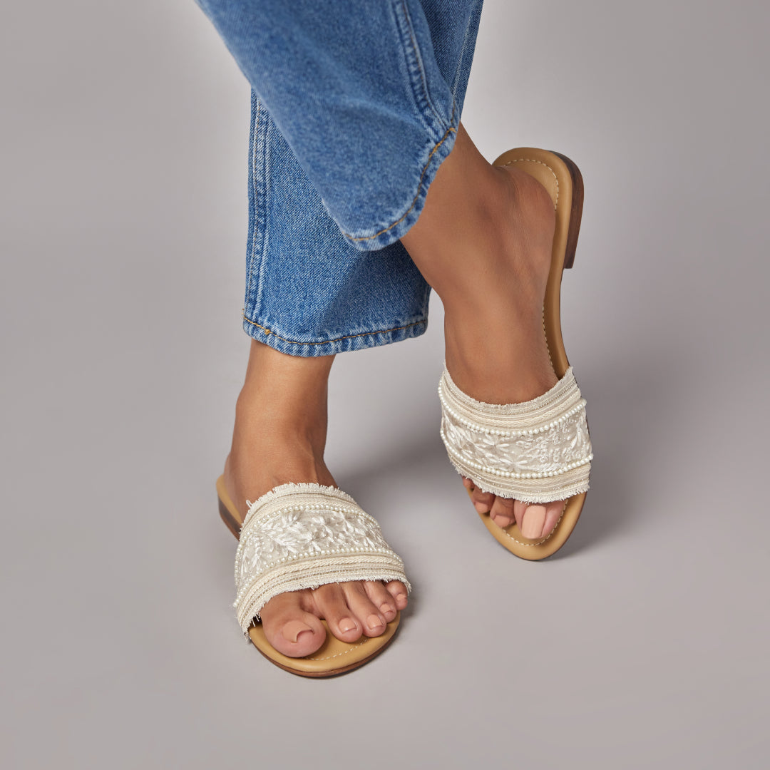 Pearl Embroidery Flats