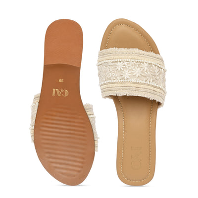 Pearl Embroidery Flats