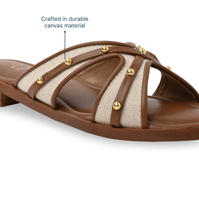 Cross Strap Rivet Flat