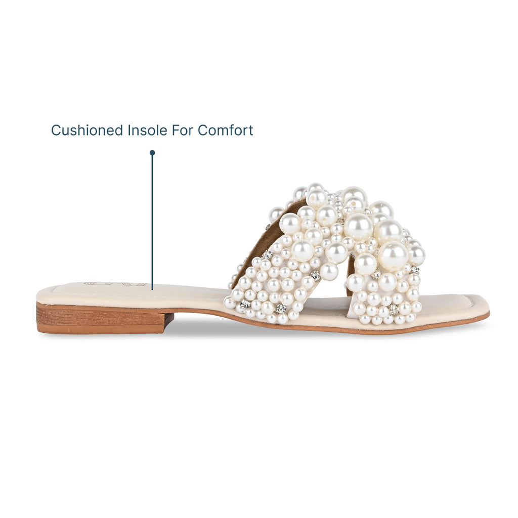 Cluster of Pearls Cross Flats