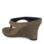 Cindy Suede Olive Wedge
