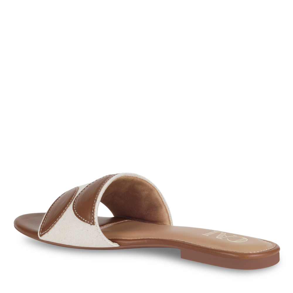 Geometric canvas tan flats