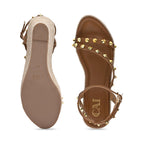 Tan Studded Wedges