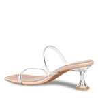 Two Strap Clear Heels