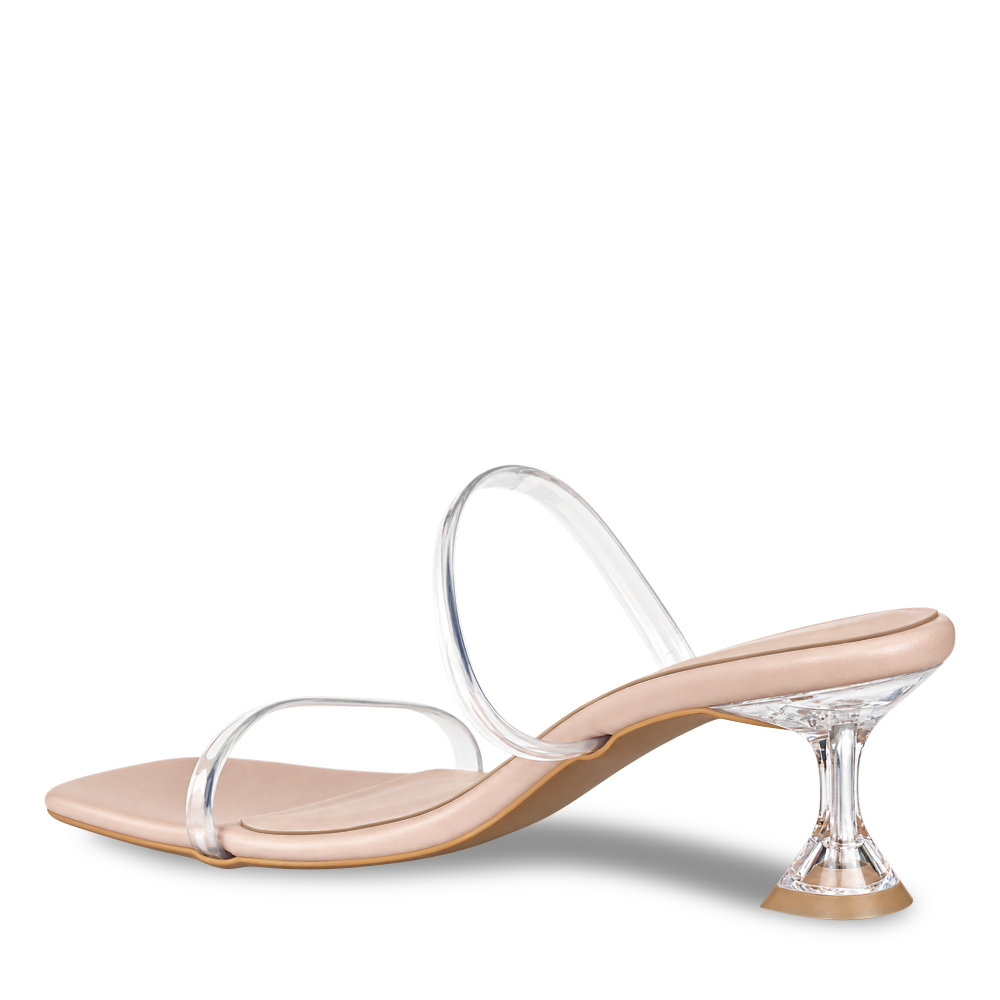 Two Strap Clear Heels