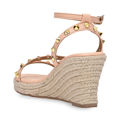 Peach Studded Wedges