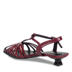Webbed Maroon Slingback Heels