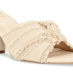 White Ruffled Heels