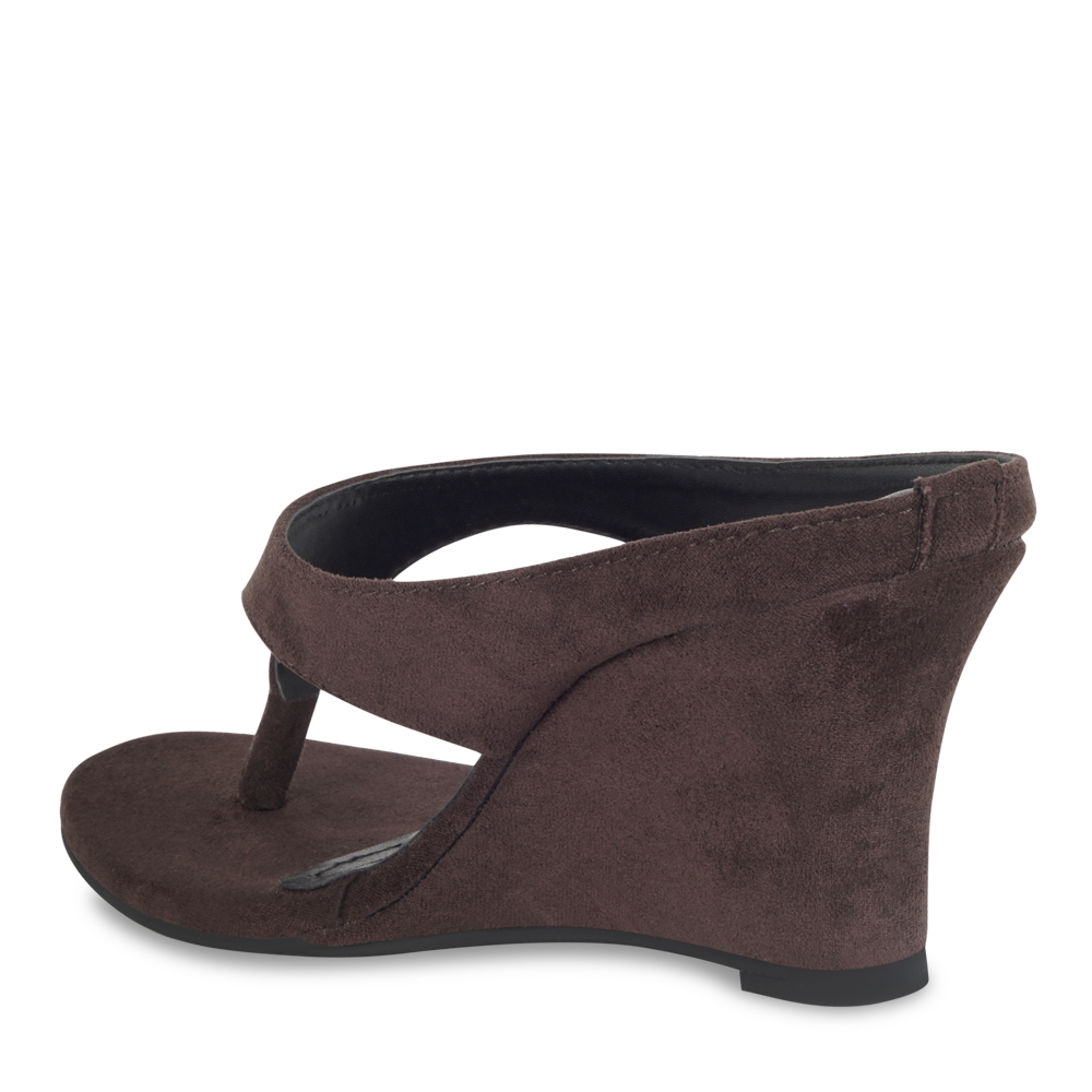 Cindy Suede Brown Wedge