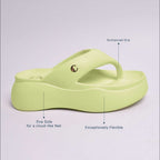 Electric Green Thong Slides