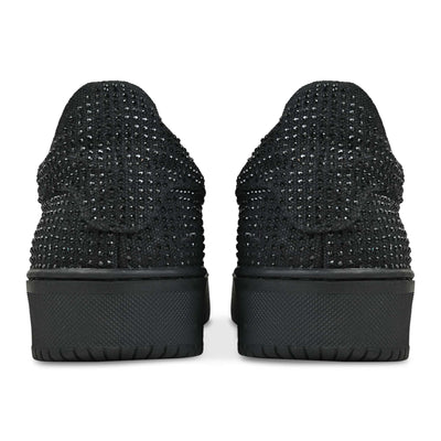 Rhinestone Lowtop Sneakers- Black