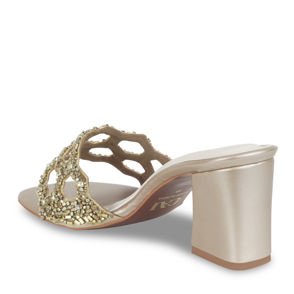 Mosaic Gold Heels
