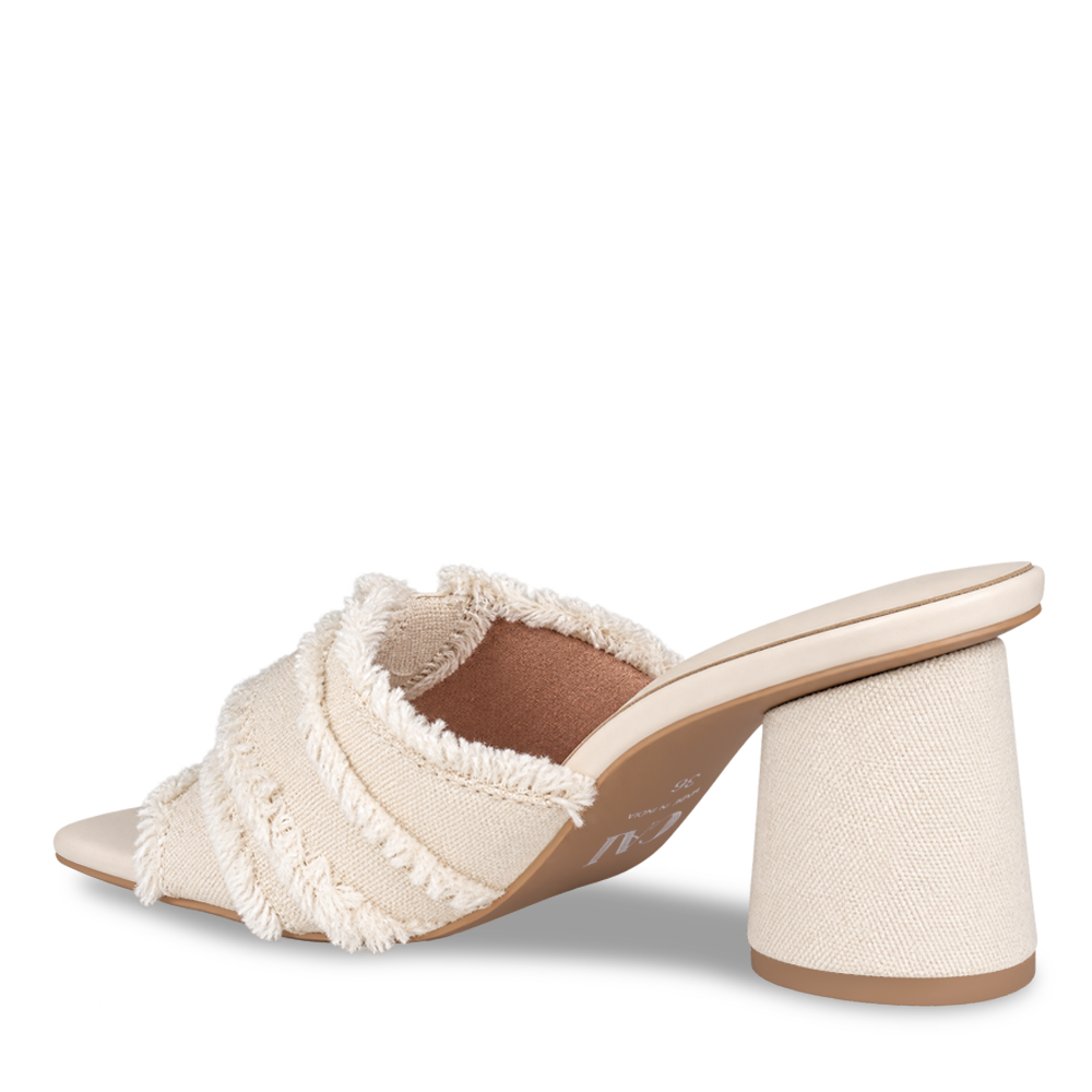White Ruffled Heels
