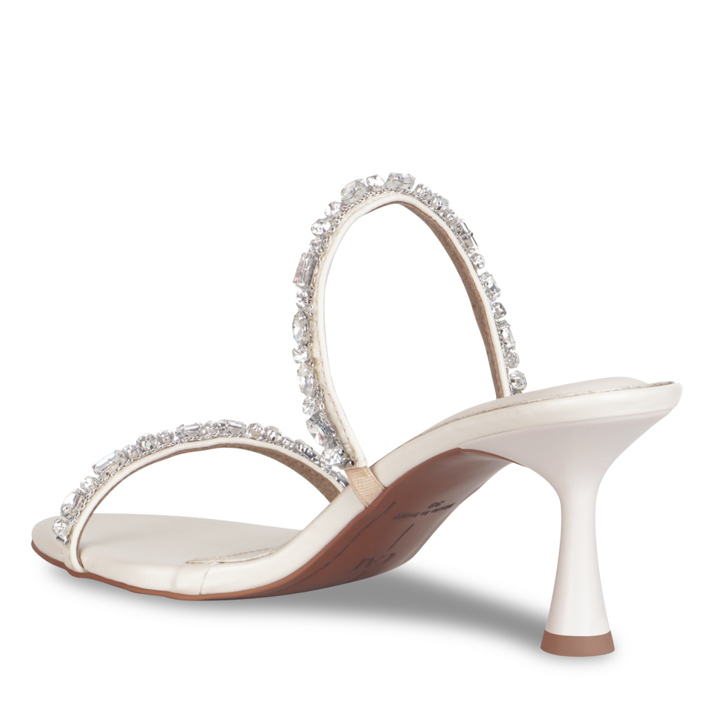 The Essence Cream Embellished Heels