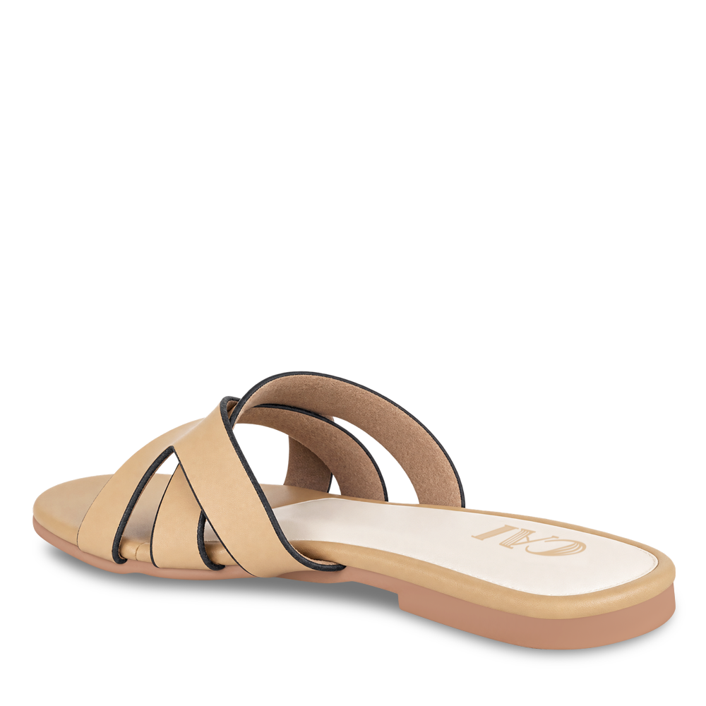 Tan cutout flats