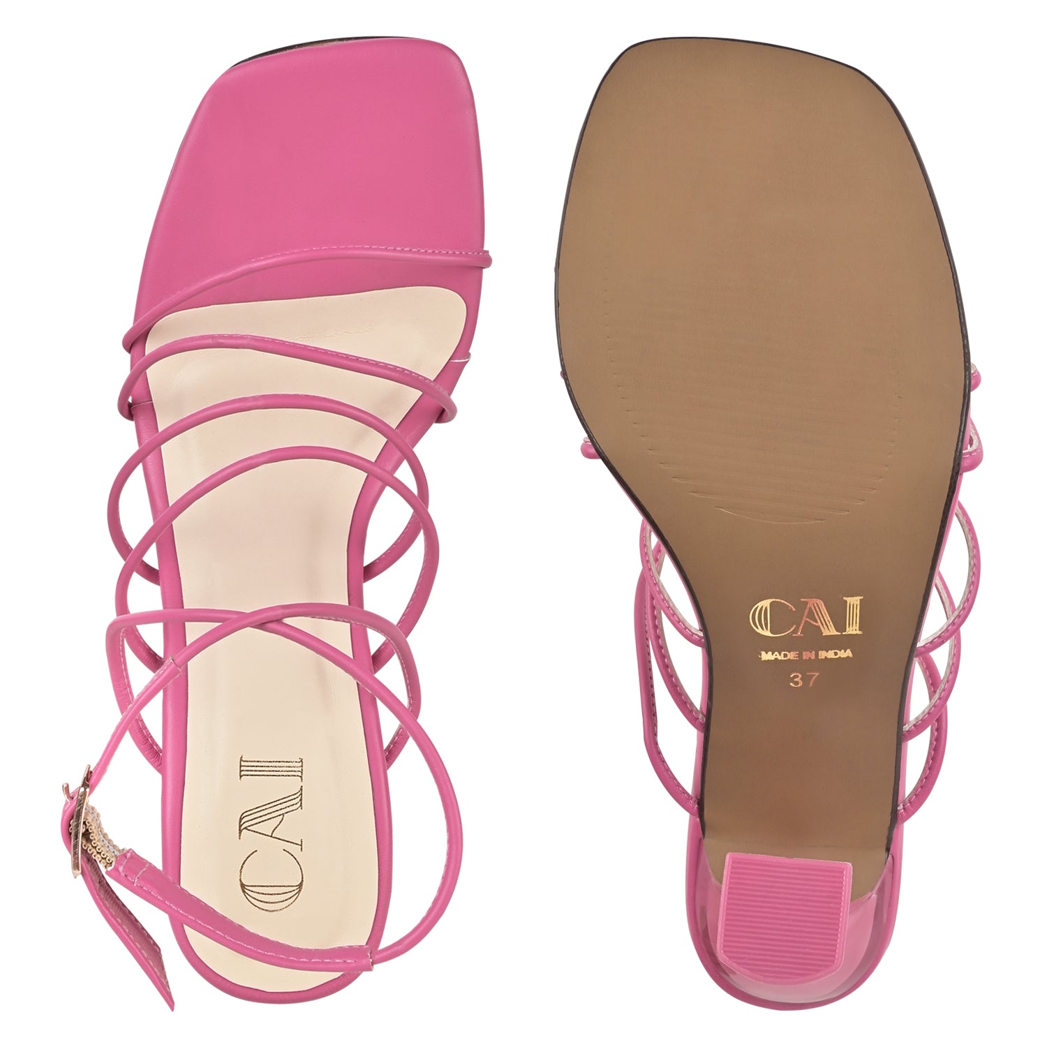 Hot Pink Strappy Heels â The CAI Store