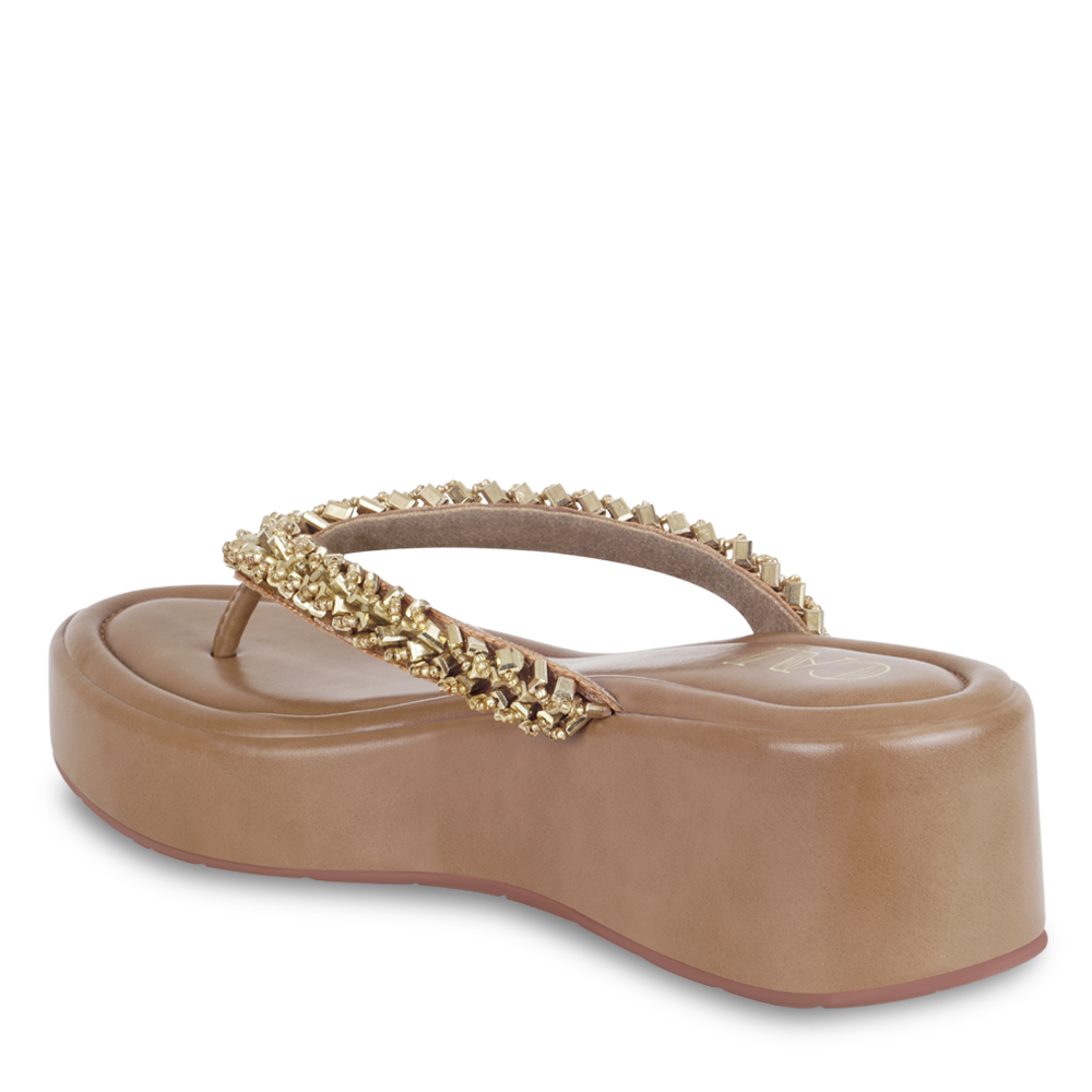 Tress Gold Thong Platform