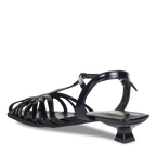 Webbed Black Slingback Heels