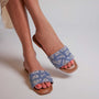 Blue Thread Sequin Flat