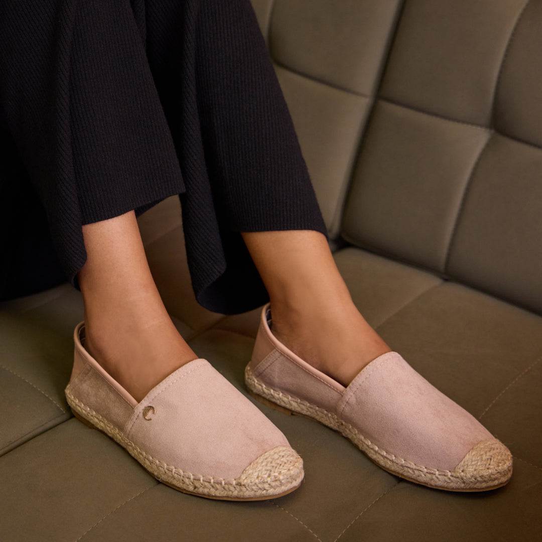 Pink Suede Espadrille