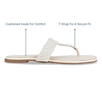 Pearly T-Strap Flats