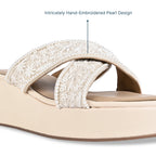 Crisscross Lace Wedge