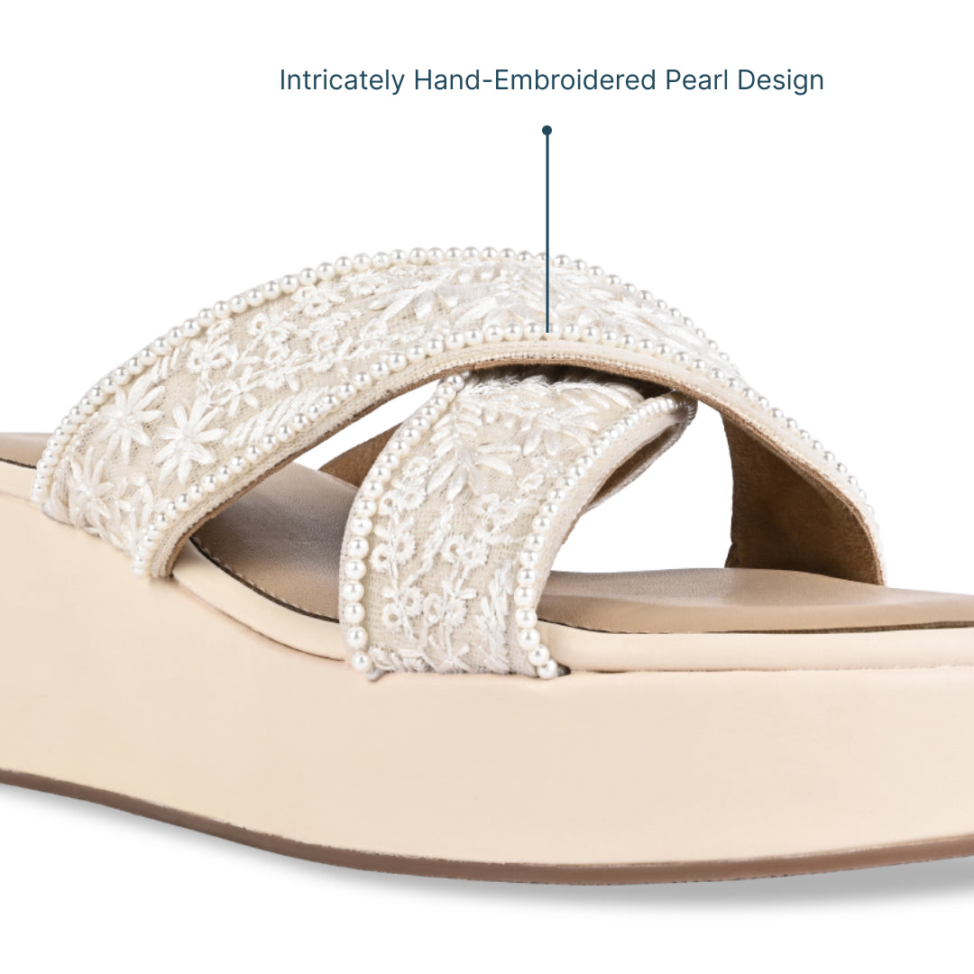 Crisscross Lace Wedge Allure Collection CAI – The CAI Store