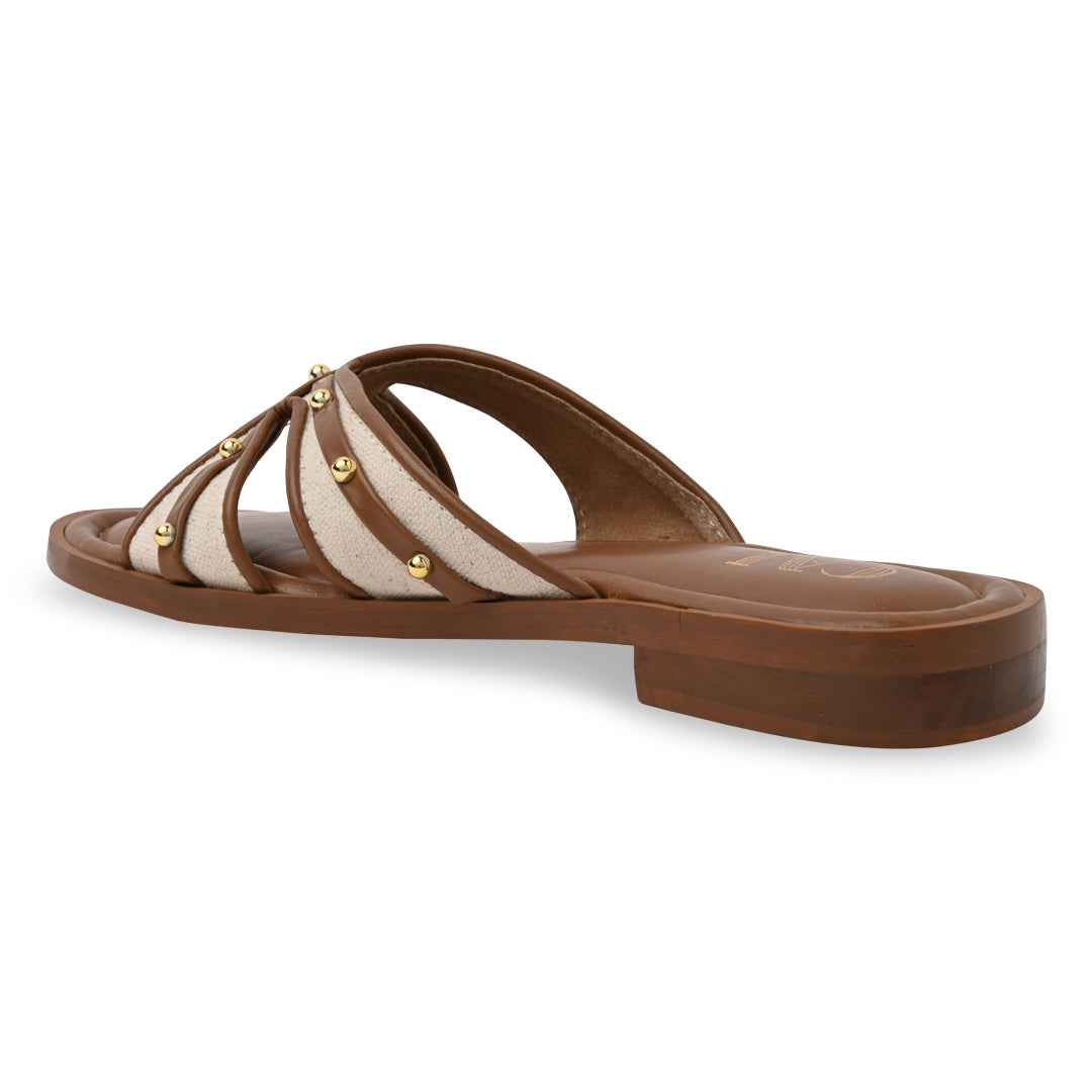 Cross Strap Rivet Flat