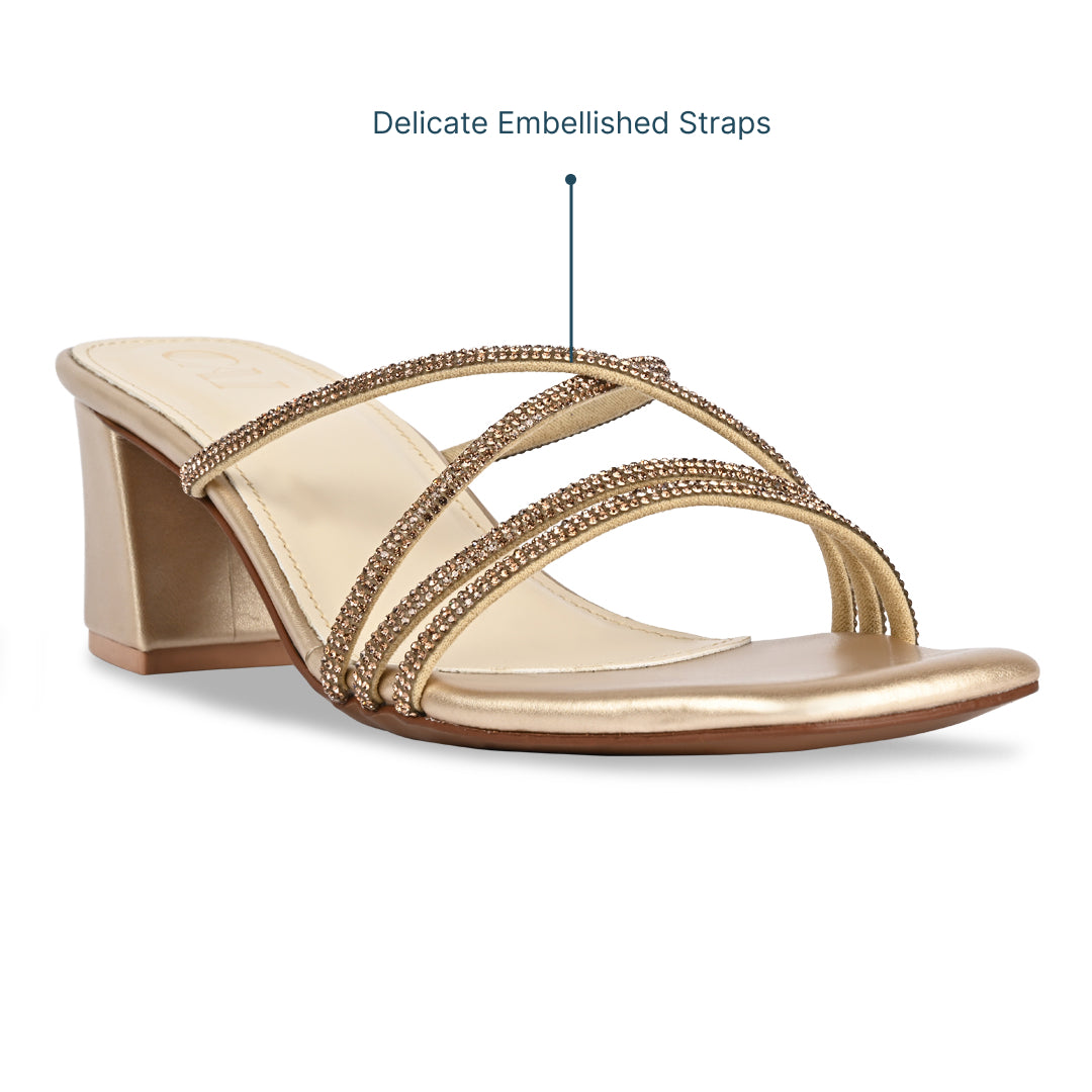 Gold Sparkle Heels – The CAI Store