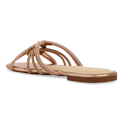 Multi Line Rosegold Shimmer Flat