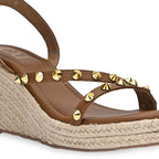 Tan Studded Wedges