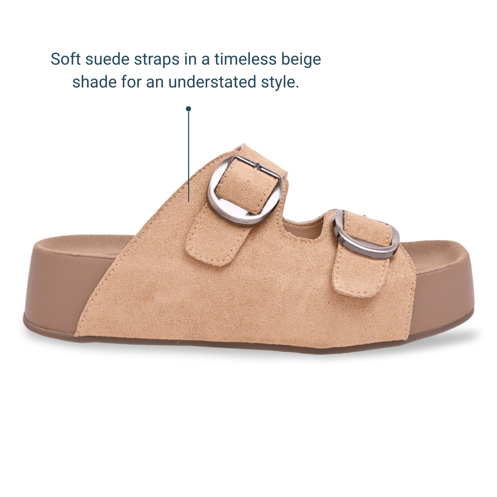 Strapped Beige Slider