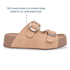 Strapped Beige Slider