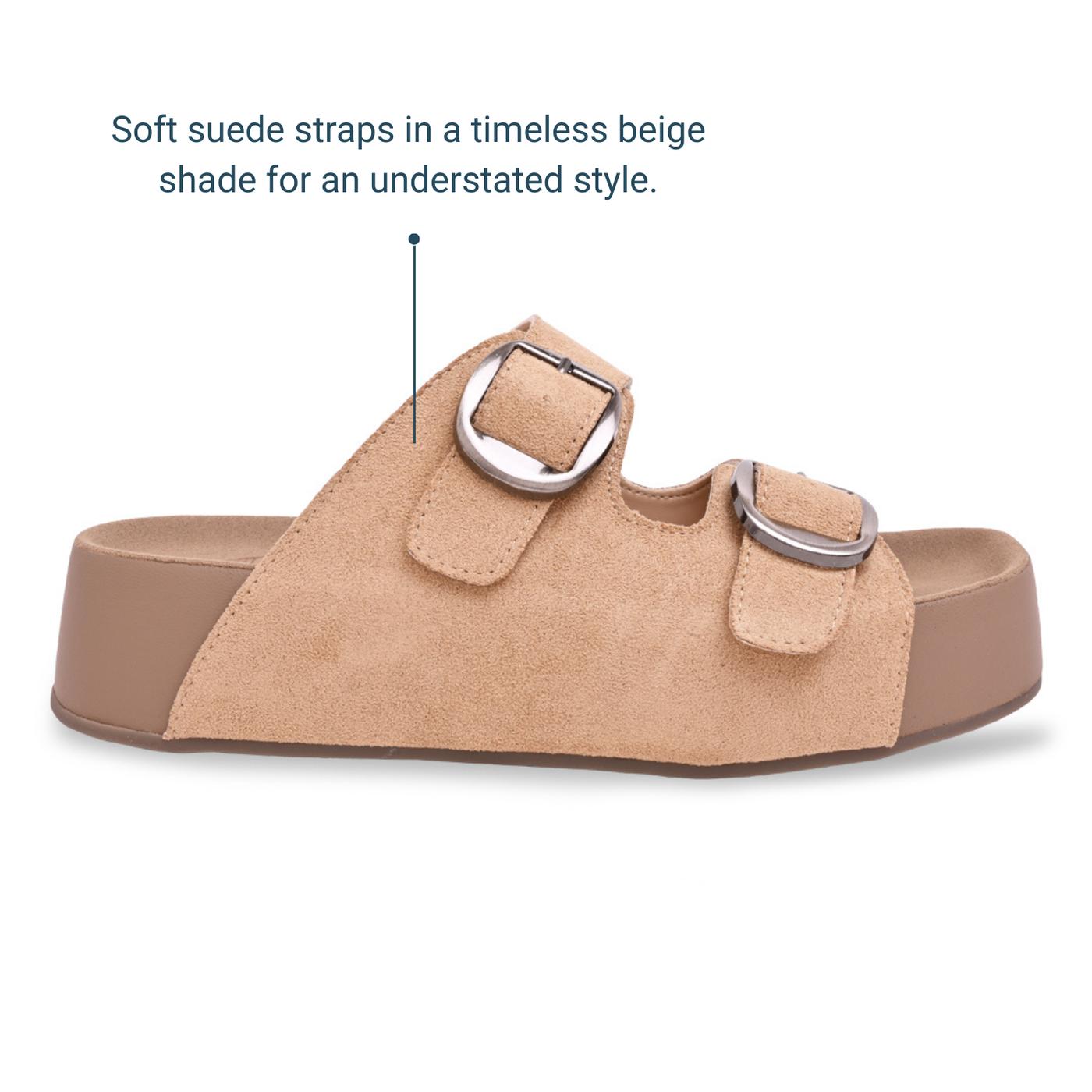 Strapped Beige Slider