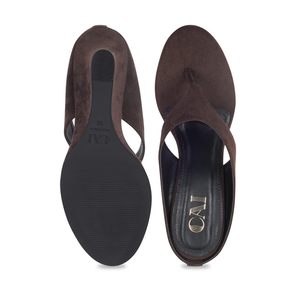 Cindy Suede Brown Wedge