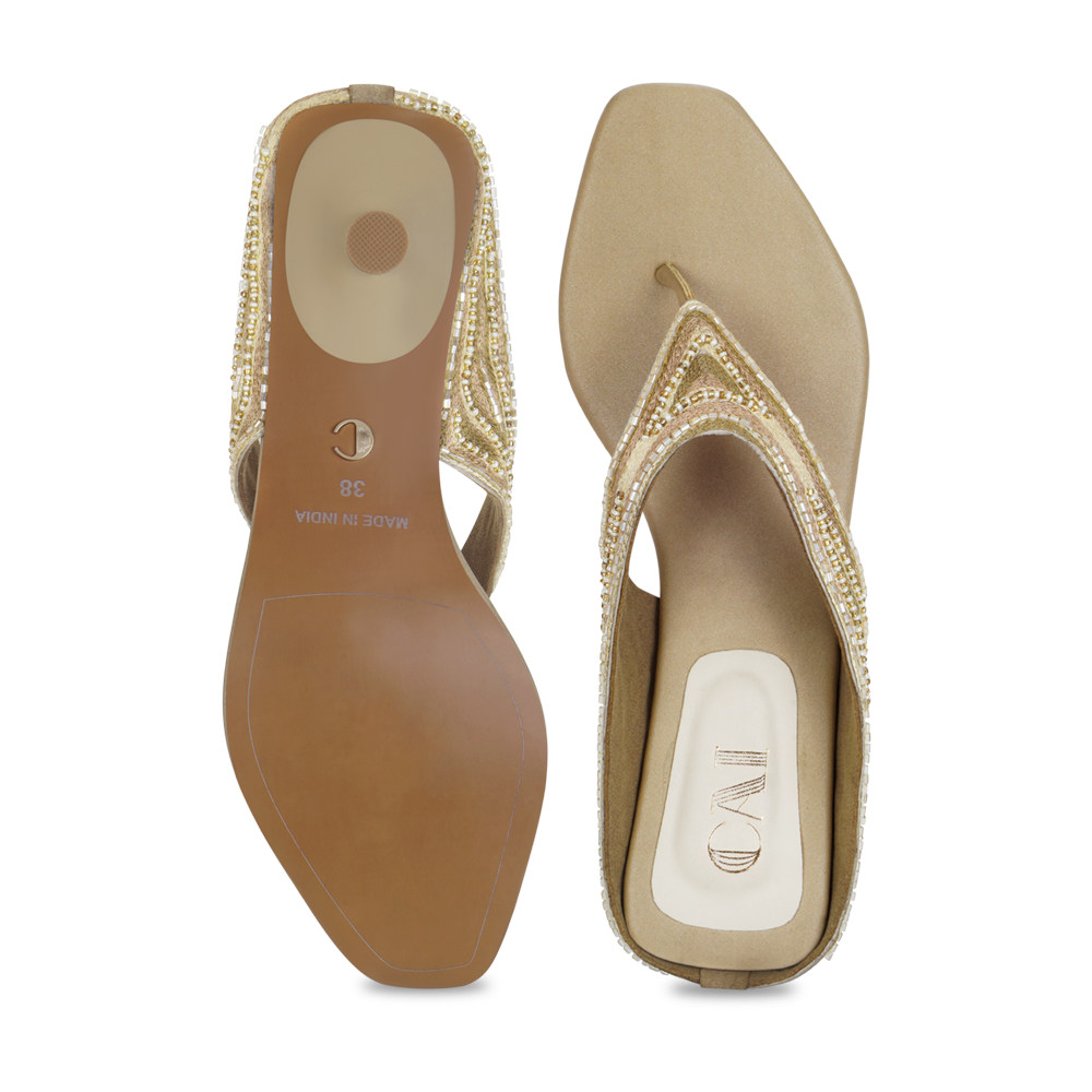 Lehere Kitten Gold Heel