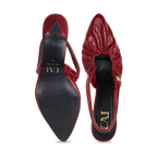 Ruche Red Sling Heel