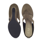 Cindy Suede Olive Wedge