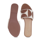 Geometric canvas tan flats