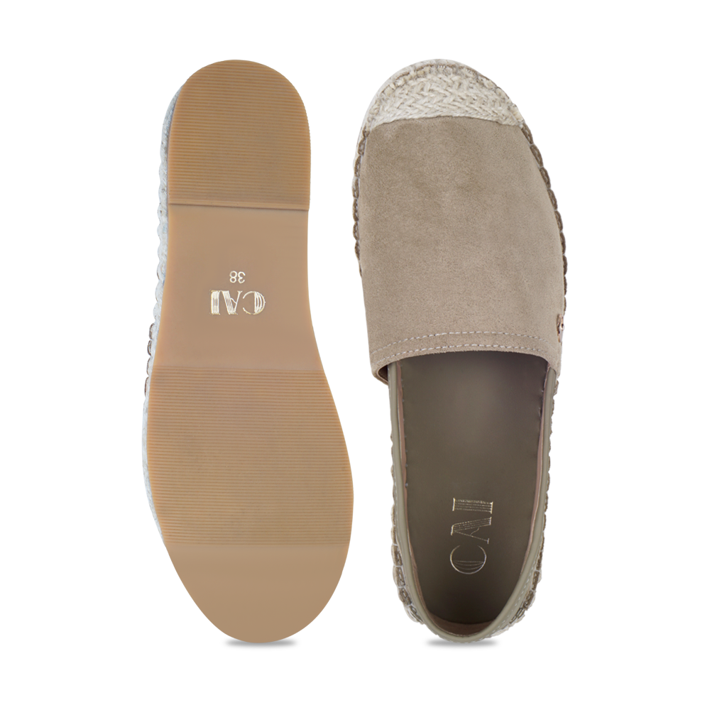 Olive Green Suede Espadrille