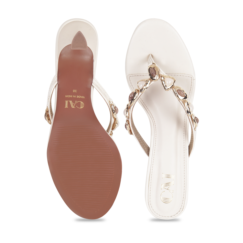Gemline Thong Cream Heels