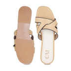 Tan cutout flats