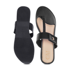 Black T-Strap Flats