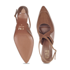 Double Edged Tan Closed Heel