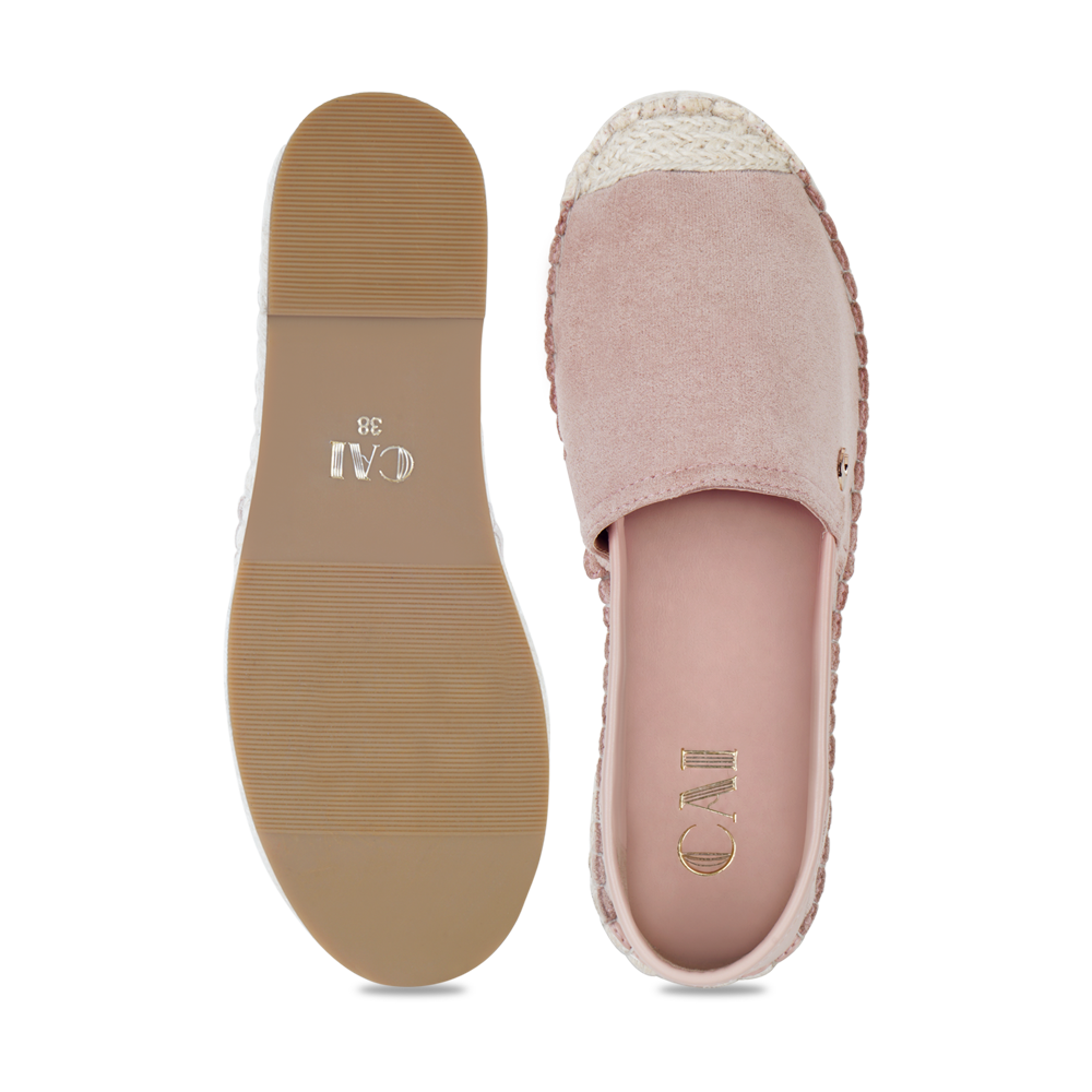 Pink Suede Espadrille