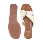 Cream Lacy Flats