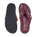 Dewdrop Maroon Slides