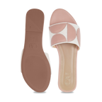 Geometric Canvas Peach Flats
