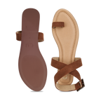 Brown Toe Loop Sandals