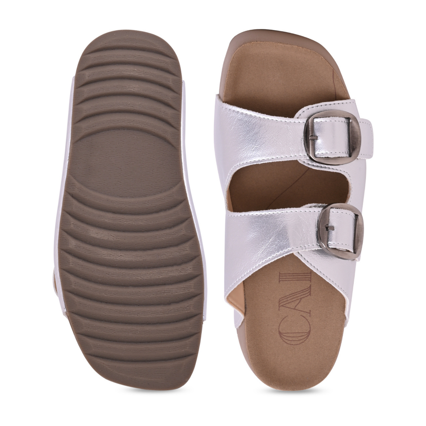 Strapped Silver Slider